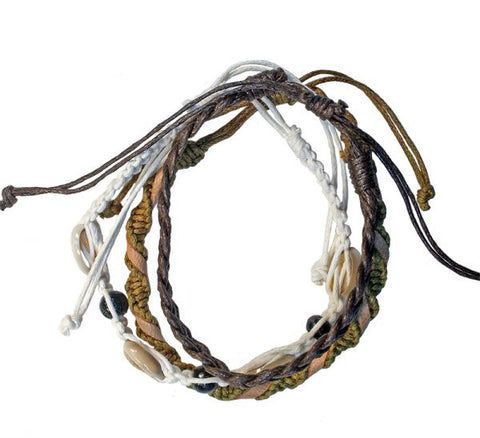 CLASSICS 77 3 Strand Set - Naturals With Cowrie Shell