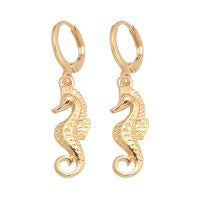 CLASSICS 77 Gold Hoop Seahorse Earrings