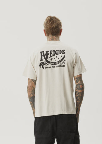 AFENDS High Utility Recycled Boxy Fit Tee - MOONBEAM