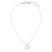 CLASSICS 77 White Seed Choker With Dainty Shell