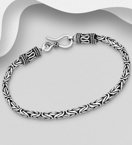 925 Sterling Silver Oxidised Bracelet