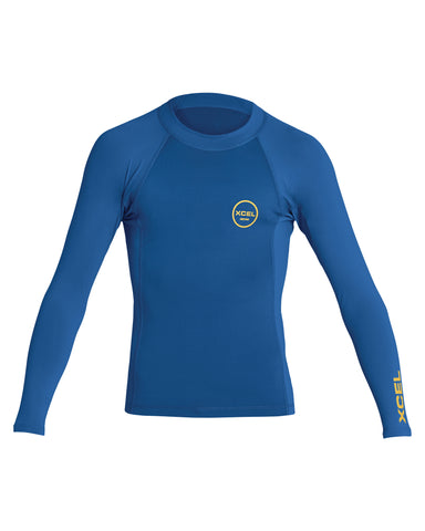 XCEL Youth Premium Long Sleeve UV Rashguard - BLUE