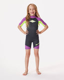 RIP CURL Groms Omega Back Zip Spring Wetsuit - PURPLE