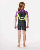 RIP CURL Groms Omega Back Zip Spring Wetsuit - PURPLE