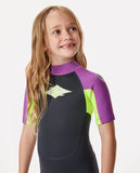 RIP CURL Groms Omega Back Zip Spring Wetsuit - PURPLE