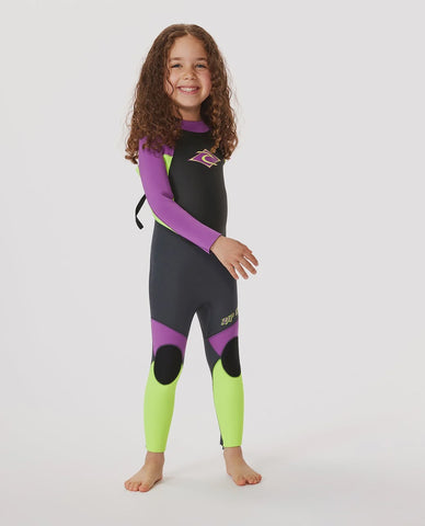 RIP CURL Groms Omega Back Zip Full Length Wetsuit - PURPLE