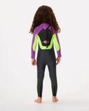 RIP CURL Groms Omega Back Zip Full Length Wetsuit - PURPLE