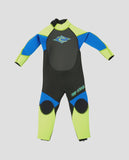 RIP CURL Groms Omega Back Zip Full Length Wetsuit - LEMON