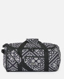 RIP CURL Large Packable 60 Litre Duffle Bag - BLACK/OFF WHITE