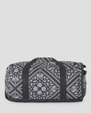 RIP CURL Large Packable 60 Litre Duffle Bag - BLACK/OFF WHITE