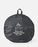 RIP CURL Large Packable 60 Litre Duffle Bag - BLACK/OFF WHITE
