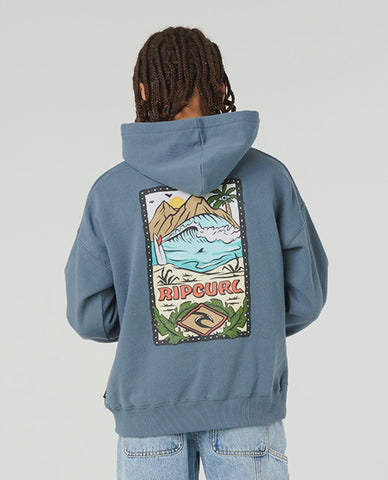 RIP CURL Boys Sunset Sesh Art Hood - PINE NIGHT