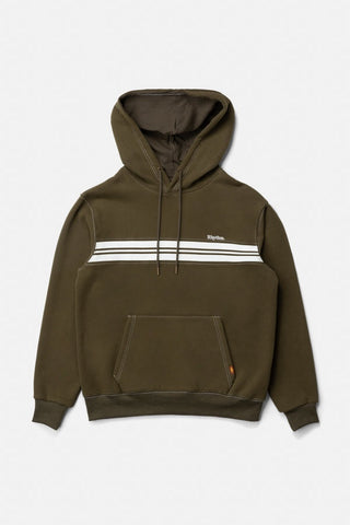 RHYTHM Panel Fleece Hood - MILITARY OLIVE