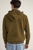 RHYTHM Panel Fleece Hood - MILITARY OLIVE