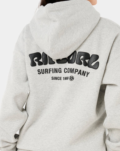 RIP CURL Surf Puff Relaxed Heritage Hood - GREY MARLE/BLACK