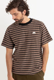 RHYTHM Vintage Stripe Short Sleeve T-Shirt - LATTE