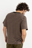 RHYTHM Vintage Stripe Short Sleeve T-Shirt - LATTE