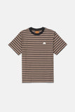 RHYTHM Vintage Stripe Short Sleeve T-Shirt - LATTE