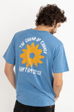 RHYTHM Down Under Slub Short Sleeve T-Shirt - SEA BLUE