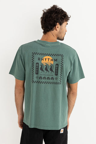 RHYTHM Natural Vibrations Vintage Short Sleeve T-Shirt - VINTAGE GREEN