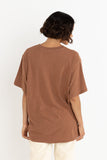 RHYTHM Lulu Floral Oversized T-shirt - CHOCOLATE