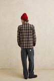 RHYTHM Alex Check Long Sleeve Shirt - CHESTNUT