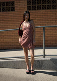 AFENDS Austin Check Mini Dress - RED RUM