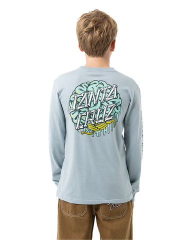 SANTA CRUZ Brain Dot Hollow Strip Long Sleeve - SLATE