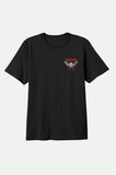 BRIXTON Waller Tee - BLACK WORN WASH