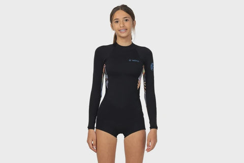 O'NEILL Girls Bahia Back Zip Long Sleeve Long Spring 2mm - CORAL GEO