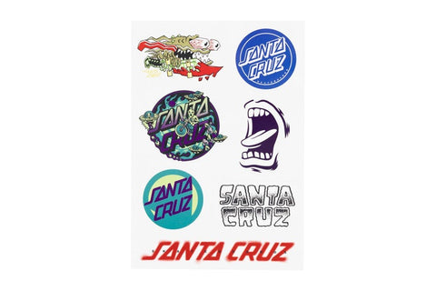 SANTA CRUZ Logo Sticker Sheet - MULTI