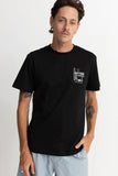 RHYTHM Lull Short Sleeve T-Shirt - BLACK
