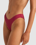 RHYTHYM Isla Rib Holiday Pant - SANGRIA