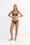 RHYTHM Sunset Soft Strap Balconette Top - CHOCOLATE
