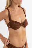 RHYTHM Sunset Soft Strap Balconette Top - CHOCOLATE