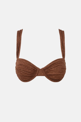 RHYTHM Sunset Soft Strap Balconette Top - CHOCOLATE