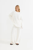 RHYTHM Essential Knit Pant - WHITE