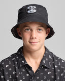 THE MAD HUEYS Youth Anchor Bones Reversible Bucket Hat - BLACK