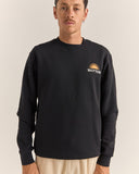 RHYTHM Awake Fleece Crew - BLACK