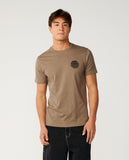 RIP CURL Wettie Icon Standard Tee - WALNUT
