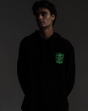 THE MAD HUEYS Ahoy Fkrs Shield Hooded Pullover - BLACK
