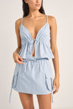 RHYTHM Dolly Ruffle Top - BLUE