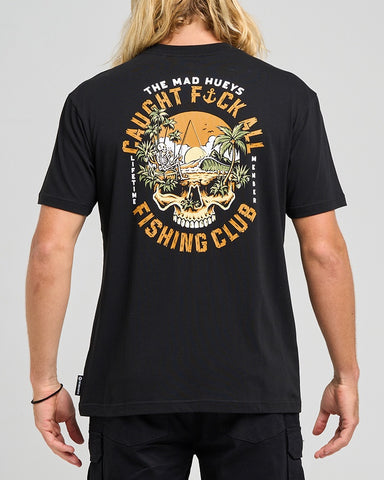 THE MAD HUEYS Caught Fk All Island Tee - BLACK