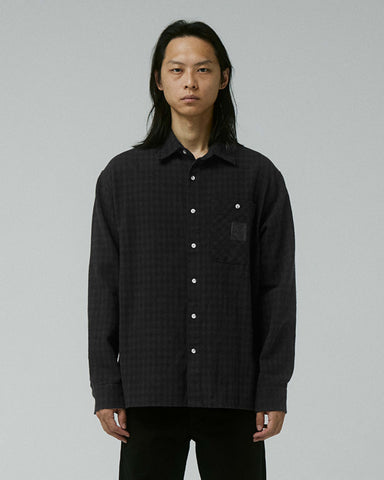 FORMER Crux Flannel Long Sleeve Short - BLACK