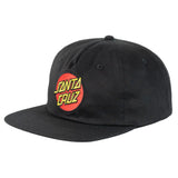 SANTA CRUZ Men's Classic Dot Snapback Cap - BLACK