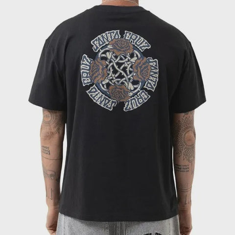 SANTA CRUZ - Dressen Evo Roses Tee - OFF BLACK