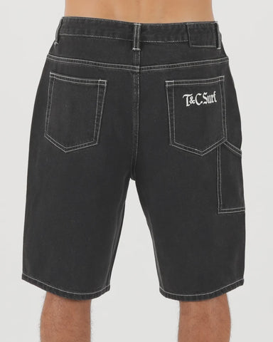 TOWN & COUNTRY Stringer Denim Short - WASHED BLACK