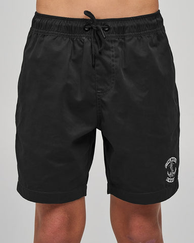 THE MAD HUEYS Skull Anchor Youth Volley 15" - BLACK