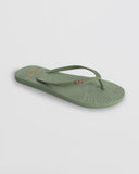 ROXY Antilles 3 Ladies Thongs - OIL GREEN