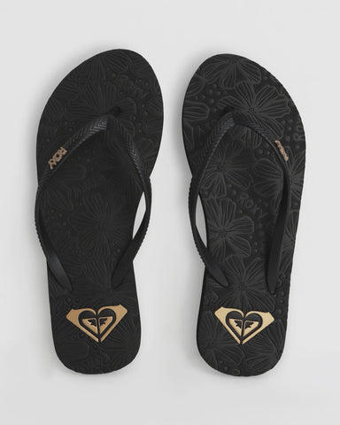ROXY Antilles III Ladies Thongs - BLACK